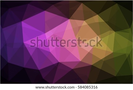 Dark Pink, Yellow vector abstract textured polygonal background. Blurry triangle design. Pattern can be used for background.