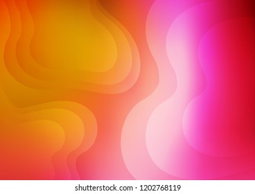 Dark Pink, Yellow vector backdrop with bent lines. Glitter abstract illustration with wry lines. A new texture for your  ad, booklets, leaflets.