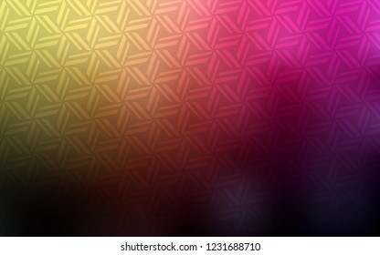Dark Pink, Yellow vector backdrop with lines, triangles. Beautiful illustration with triangles in nature style. Pattern can be used for websites.