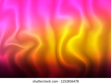 Dark Pink, Yellow vector backdrop with bent lines. A sample with blurred bubble shapes. A completely new template for your business design.