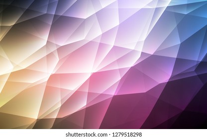 Dark Pink, Yellow vector backdrop with lines, triangles. Beautiful illustration with triangles in nature style. Smart design for your adverts.