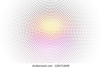 Dark Pink, Yellow vector  backdrop with dots. Modern abstract illustration with colorful water drops. Pattern for futuristic ad, booklets.