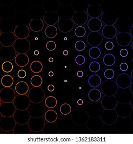Dark Pink, Yellow vector backdrop with circles. Colorful illustration with gradient dots in nature style. Pattern for wallpapers, curtains.