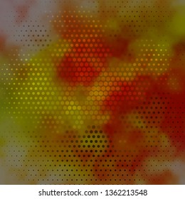 Dark Pink, Yellow vector backdrop with circles. Illustration with set of shining colorful abstract spheres. Design for posters, banners.
