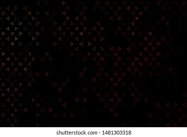 Dark Pink, Yellow vector backdrop with lines, triangles. Decorative design in abstract style with triangles. Best design for your ad, poster, banner.