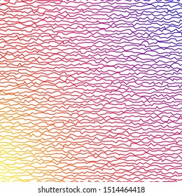 Dark Pink, Yellow vector backdrop with bent lines. Abstract illustration with bandy gradient lines. Design for your business promotion.
