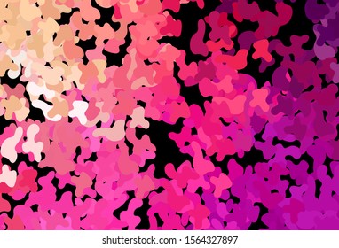 Dark Pink, Yellow vector backdrop with memphis shapes. Colorful chaotic forms with gradient in modern style. Simple design for your web site.