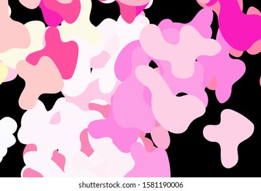 Dark Pink, Yellow vector backdrop with memphis shapes. Decorative design in abstract style with random forms. Modern design for your business card.