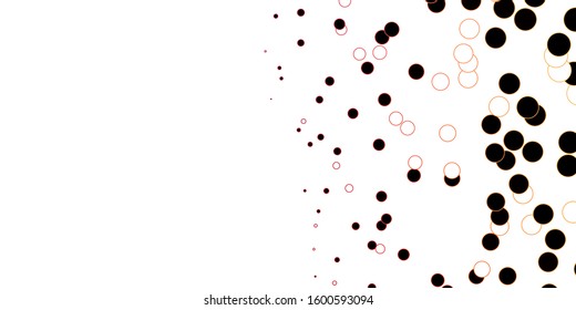 Dark Pink, Yellow vector backdrop with dots. Colorful illustration with gradient dots in nature style. Pattern for business ads.