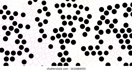 Dark Pink, Yellow vector backdrop with dots. Illustration with set of shining colorful abstract spheres. Pattern for wallpapers, curtains.