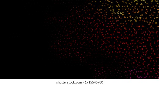Dark Pink, Yellow vector backdrop with mystery symbols. Colorful mystic symbols with a gradient in ancient style. Background for esoteric, mystic designs.