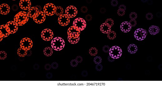 Dark pink, yellow vector backdrop with dots. Abstract illustration with colorful spots in nature style. New template for a brand book.