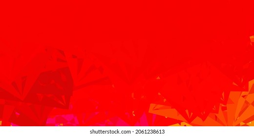 Dark Pink, Yellow vector backdrop with triangles, lines. Simple design in abstract style with triangles, lines. Design for your wallpapers.