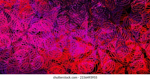 Dark pink, yellow vector backdrop with dots. Modern abstract illustration with colorful circle shapes. Pattern for business ads.