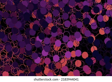 Dark Pink, Yellow vector backdrop with dots. Illustration with set of shining colorful abstract circles. Design for poster, banner of websites.