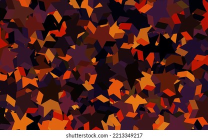 Dark Pink, Yellow vector backdrop with small and big stars. Glitter abstract illustration with colored stars. Pattern for astronomy websites.
