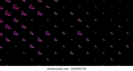 Dark pink, yellow vector backdrop with woman's power symbols. Abstract illustration with a depiction of women's power. Elegant design for wallpapers.