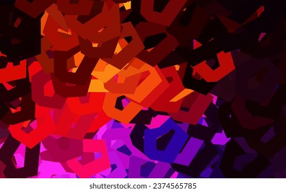 Dark Pink, Yellow vector backdrop with hexagons. Illustration with set of colorful hexagons. New template for your brand book.