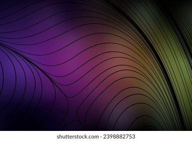 Dark Pink, Yellow vector backdrop with curved lines. A completely new colorful illustration in simple style. New composition for your brand book.