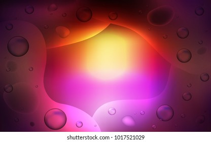Dark Pink, Yellow vector background with curved circles. A completely new color illustration in memphis style. A completely new memphis design for your business.