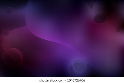 Dark Pink, Yellow vector background with curved circles. Shining crooked illustration in memphis style. A completely new memphis design for your business.
