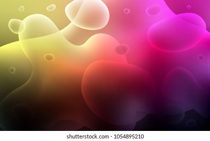 Dark Pink, Yellow vector background with liquid shapes. An elegant bright illustration with gradient. The template for cell phone backgrounds.