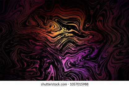 Dark Pink, Yellow vector background with bent lines. Creative illustration in halftone marble style with gradient. Brand-new design for your ads, poster, banner.