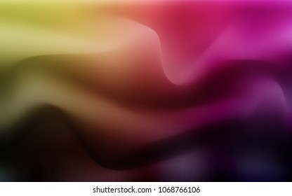 Dark Pink, Yellow vector background with lava shapes. Glitter abstract illustration with wry lines. A completely new template for your business design.
