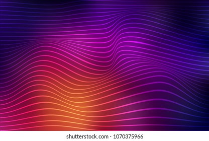 Dark Pink, Yellow vector background with shining lines. Geometric illustration in Origami style with gradient.  A new texture for your  ad, booklets, leaflets.