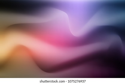 Dark Pink, Yellow vector background with liquid shapes. Blurred geometric sample with gradient bubbles.  New composition for your brand book.