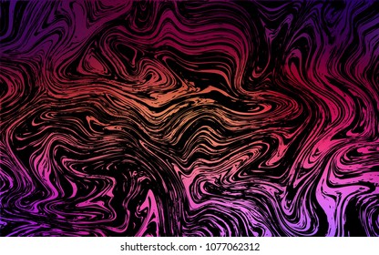 Dark Pink, Yellow vector background with bent lines. Colorful abstract illustration with gradient lines. Marble style for your business design.