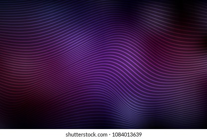 Dark Pink, Yellow vector background with bent ribbons. Modern gradient abstract illustration with bandy lines. The elegant pattern of a brand book.