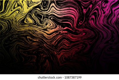 Dark Pink, Yellow vector background with abstract circles. Shining illustration, which consist of blurred lines, circles. New composition for your brand book.