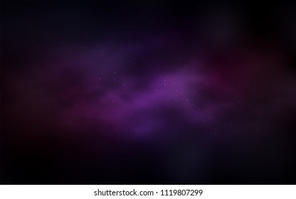 Dark Pink, Yellow vector background with galaxy stars. Shining colored illustration with bright astronomical stars. Smart design for your business advert.