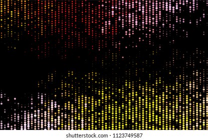 Dark Pink, Yellow vector  background with dots. Glitter abstract illustration with blurred drops of rain. The pattern can be used for ads, leaflets of liquid.