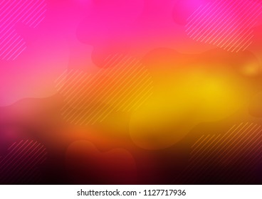 Dark Pink, Yellow vector background with straight lines. Shining colored illustration with narrow lines. Best design for your ad, poster, banner.