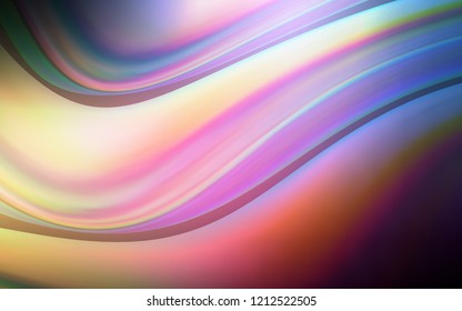 Dark Pink, Yellow vector background with bent ribbons. Geometric illustration in marble style with gradient.  Textured wave pattern for backgrounds.