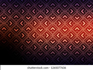 Dark Pink, Yellow vector background with lines, rhombuses. Colorful lines, squares on abstract background with gradient. Best design for your ad, poster, banner.