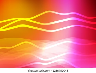 Dark Pink, Yellow vector background with straight lines. Shining colored illustration with narrow lines. The pattern can be used as ads, poster, banner for commercial.