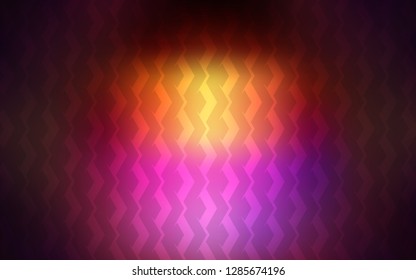 Dark Pink, Yellow vector background with straight lines. Glitter abstract illustration with colorful sticks. Pattern for your busines websites.