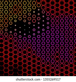 Dark Pink, Yellow vector background with circles. Glitter abstract illustration with colorful drops. Pattern for wallpapers, curtains.