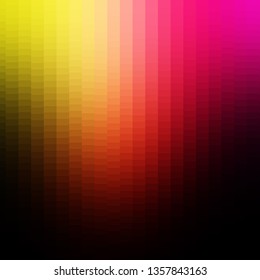 Dark Pink, Yellow vector background with rectangles. Colorful illustration with gradient rectangles and squares. Template for cellphones.