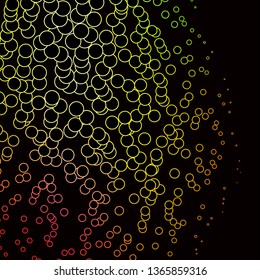 Dark Pink, Yellow vector background with circles. Colorful illustration with gradient dots in nature style. Pattern for websites, landing pages.