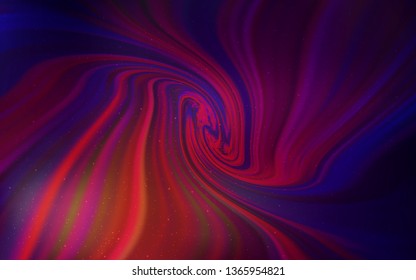 Dark Pink, Yellow vector background with astronomical stars. Space stars on blurred abstract background with gradient. Template for cosmic backgrounds.