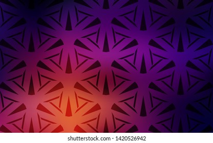 Dark Pink, Yellow vector background with triangles. Triangles on abstract background with colorful gradient. Modern template for landing page.