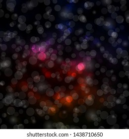 Dark Pink, Yellow vector background with circles. Abstract colorful disks on simple gradient background. Pattern for websites, landing pages.