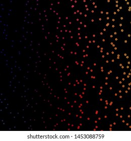 Dark Pink, Yellow vector background with small and big stars. Colorful illustration in abstract style with gradient stars. Theme for cell phones.