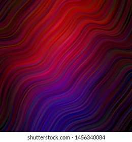 Dark Pink, Yellow vector background with wry lines. Colorful illustration, which consists of curves. Best design for your posters, banners.