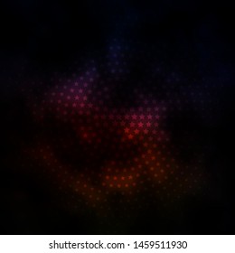 Dark Pink, Yellow vector background with small and big stars. Blur decorative design in simple style with stars. Pattern for new year ad, booklets.