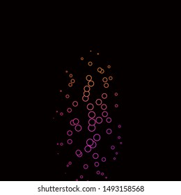 Dark Pink, Yellow vector background with circles. Abstract decorative design in gradient style with bubbles. Pattern for booklets, leaflets.